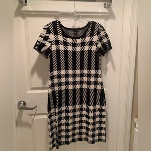 Ann Taylor business casual black and white dress